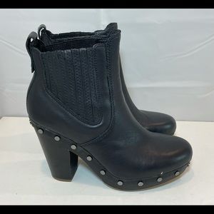 Ugg Carberry Black Leather Studded Boots
